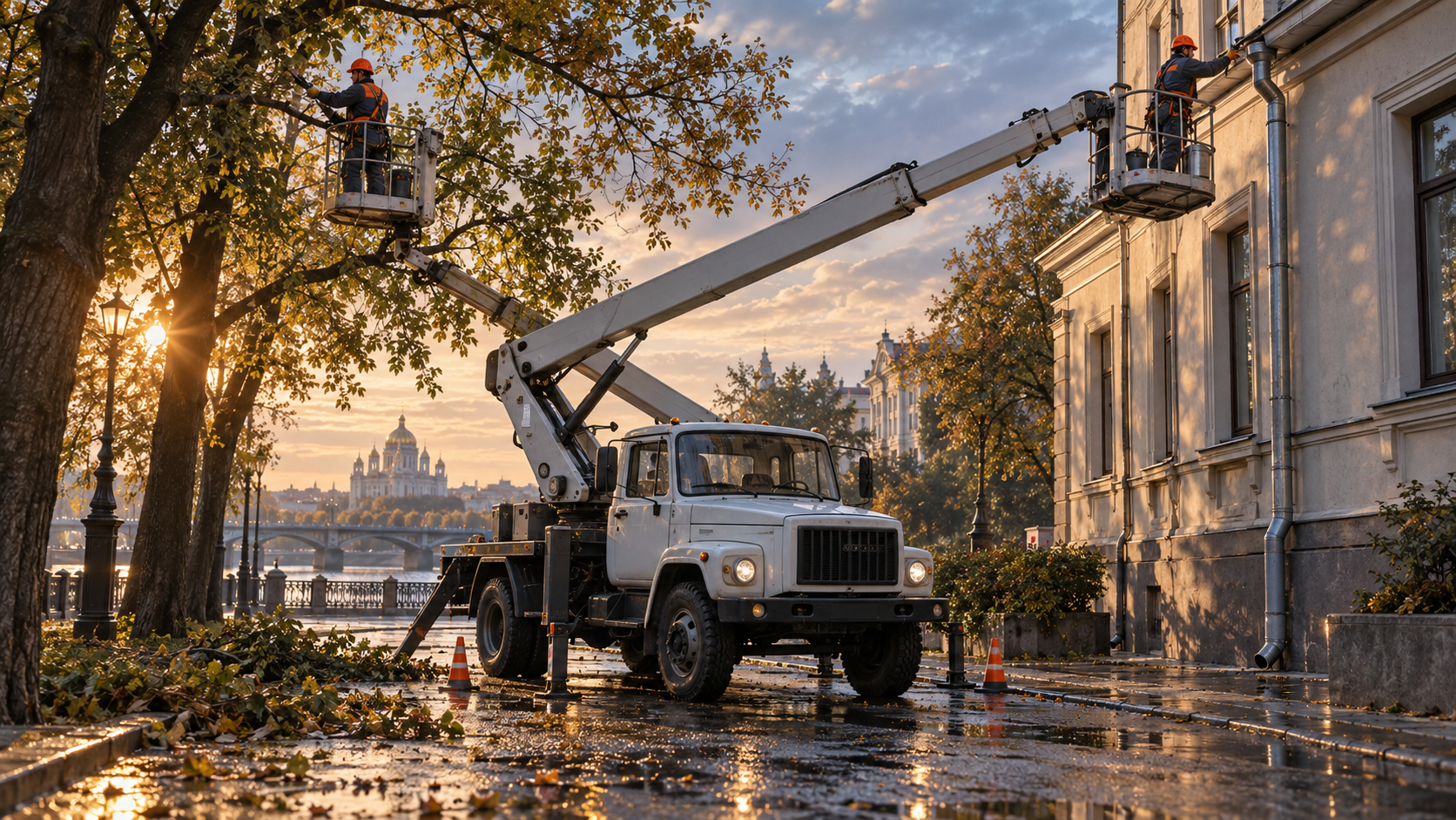 Автовышка АГП на базе ГАЗ для безопасной работы на высоте